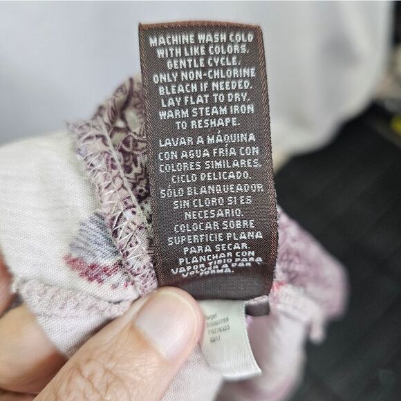 Knox Rose Dusty Pink Floral Open Front Kimono Size Medium - Picture 9 of 10